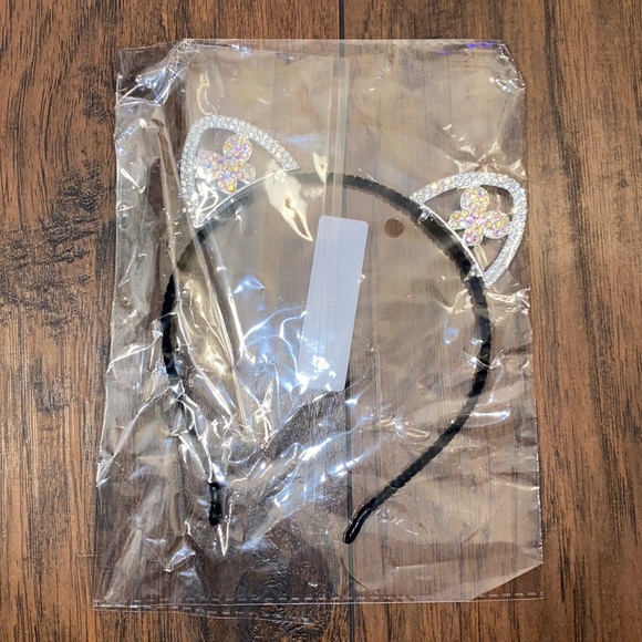 Butterfly Rhinestone Rave Cat Ears - Picture 2 of 5